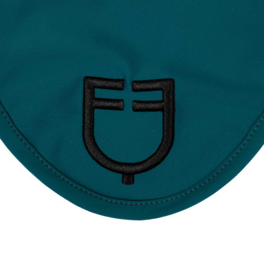 Bonnet anti-mouches en tissu technique avec logo Equestro Pétrol / noir Bleu