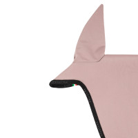 Bonnet anti-mouches en tissu technique avec attache au muserolle Equestro Rose cameo / noir