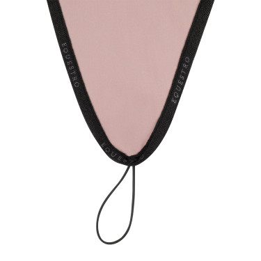 Bonnet anti-mouches en tissu technique avec attache au muserolle Equestro Rose cameo / noir