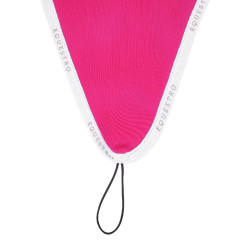 Bonnet anti-mouches en tissu technique avec attache au muserolle Equestro Fuchsia / blanc Rose