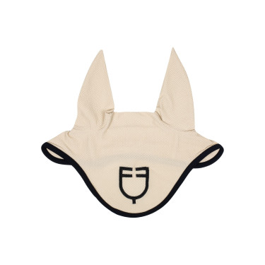 Bonnet anti-mouches en tissu perforé avec logo Black Line Edition Equestro Bonnet anti-mouches en tissu perforé avec logo Black Line Edition Equestro