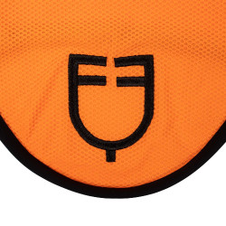 Bonnet anti-mouches en tissu perforé avec logo Black Line Edition Equestro Orange Bonnet anti-mouches en tissu perforé avec logo Black Line Edition Equestro Orange