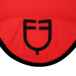 Bonnet anti-mouches en tissu perforé avec logo Black Line Edition Equestro Rouge