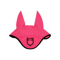 Bonnet anti-mouches en tissu perforé avec logo Black Line Edition Equestro Chèvrefeuille Rose