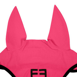 Bonnet anti-mouches en tissu perforé avec logo Black Line Edition Equestro Chèvrefeuille Rose Bonnet anti-mouches en tissu perforé avec logo Black Line Edition Equestro Chèvrefeuille Rose