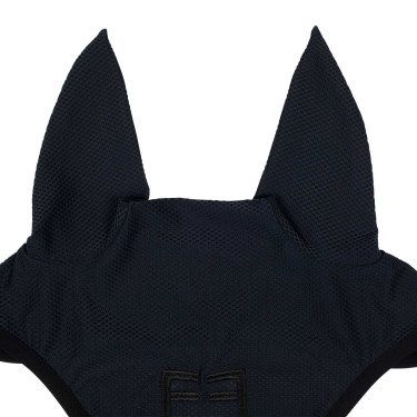 Bonnet anti-mouches en tissu perforé avec logo Black Line Edition Equestro Bonnet anti-mouches en tissu perforé avec logo Black Line Edition Equestro