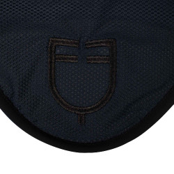 Bonnet anti-mouches en tissu perforé avec logo Black Line Edition Equestro Marine Bleu marine