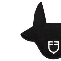 Bonnet anti-mouches en tissu perforé avec logo Black Line Edition Equestro Noir