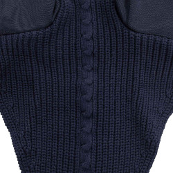 Bonnet anti-mouches en maille avec attache à la muserolle Equestro Marine Bleu marine