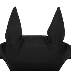 Bonnet anti-mouches en lycra avec logo en silicone Acavallo Noir / noir Bonnet anti-mouches en lycra avec logo en silicone Acavallo Noir / noir