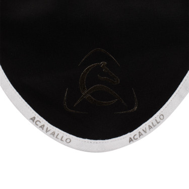 Bonnet anti-mouches en lycra avec logo en silicone Acavallo Noir / blanc Bonnet anti-mouches en lycra avec logo en silicone Acavallo Noir / blanc