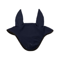 Bonnet anti-mouches en lycra avec logo en silicone Acavallo Bleu profond / noir Bleu marine