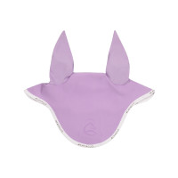 Bonnet anti-mouches en lycra avec logo en silicone Acavallo Lila / blanc Violet