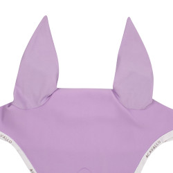 Bonnet anti-mouches en lycra avec logo en silicone Acavallo Lila / blanc Violet