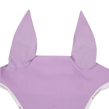 Bonnet anti-mouches en lycra avec logo en silicone Acavallo Lila / blanc Violet