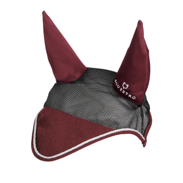 Bonnet anti-mouches en coton et tissu perforé Diamond Equestro Bonnet anti-mouches en coton et tissu perforé Diamond Equestro