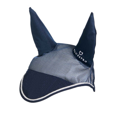 Bonnet anti-mouches en coton et tissu perforé Diamond Equestro Bonnet anti-mouches en coton et tissu perforé Diamond Equestro