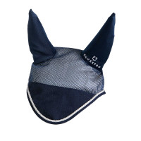 Bonnet anti-mouches en coton et tissu perforé Diamond Equestro Blanc
