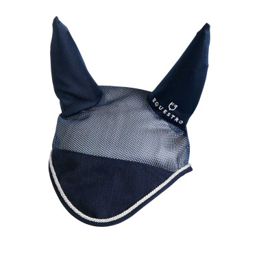 Bonnet anti-mouches en coton et tissu perforé Diamond Equestro Bonnet anti-mouches en coton et tissu perforé Diamond Equestro