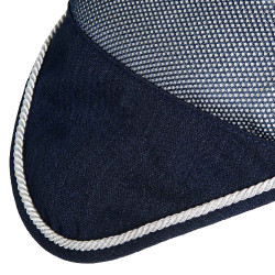 Bonnet anti-mouches en coton et tissu perforé Diamond Equestro Marine Bleu marine