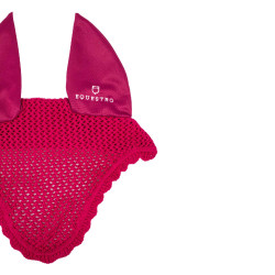 Bonnet anti-mouches en coton avec oreilles élastiques Equestro Fuchsia Rose