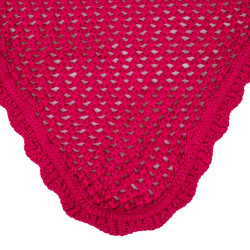 Bonnet anti-mouches en coton avec oreilles élastiques Equestro Fuchsia Rose
