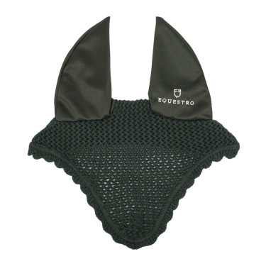 Bonnet anti-mouches en coton avec oreilles élastiques Equestro Vert Bonnet anti-mouches en coton avec oreilles élastiques Equestro Vert