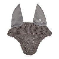 Bonnet anti-mouches en coton avec oreilles élastiques Equestro Noir