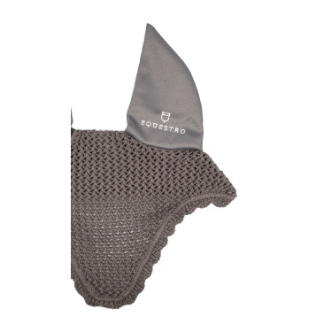 Bonnet anti-mouches en coton avec oreilles élastiques Equestro Gris Bonnet anti-mouches en coton avec oreilles élastiques Equestro Gris
