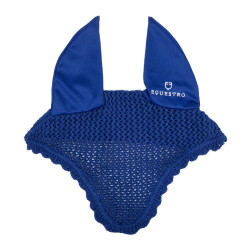 Bonnet anti-mouches en coton avec oreilles élastiques Equestro Bleu royal