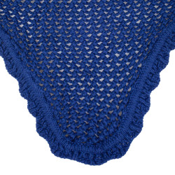 Bonnet anti-mouches en coton avec oreilles élastiques Equestro Bleu royal