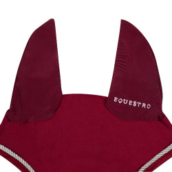 Bonnet anti-mouches en coton avec logo central New Style Equestro Bordeaux