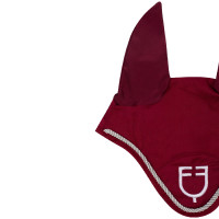 Bonnet anti-mouches en coton avec logo central New Style Equestro Noir Bonnet anti-mouches en coton avec logo central New Style Equestro Noir