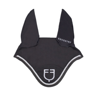 Bonnet anti-mouches en coton avec logo central New Style Equestro Gris