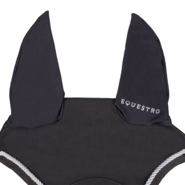 Bonnet anti-mouches en coton avec logo central New Style Equestro Gris