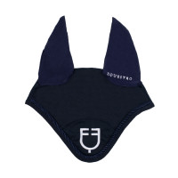 Bonnet anti-mouches en coton avec logo central New Style Equestro Marine Bleu marine