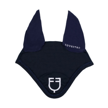 Bonnet anti-mouches en coton avec logo central New Style Equestro Bonnet anti-mouches en coton avec logo central New Style Equestro