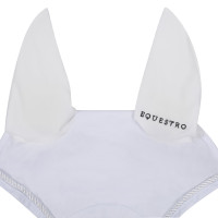 Bonnet anti-mouches en coton avec logo central New Style Equestro Blanc