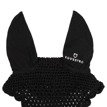Bonnet anti-mouches en coton avec attache au licol Equestro Bonnet anti-mouches en coton avec attache au licol Equestro