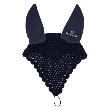Bonnet anti-mouches en coton avec attache au licol Equestro Bonnet anti-mouches en coton avec attache au licol Equestro