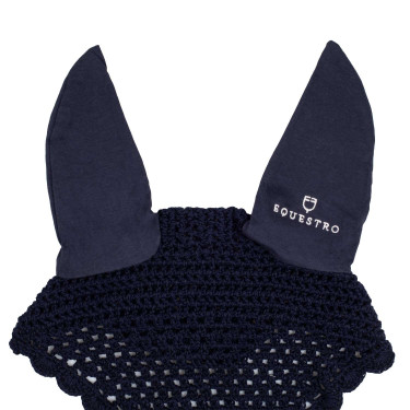 Bonnet anti-mouches en coton avec attache au licol Equestro Bonnet anti-mouches en coton avec attache au licol Equestro