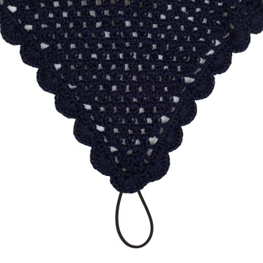 Bonnet anti-mouches en coton avec attache au licol Equestro Bonnet anti-mouches en coton avec attache au licol Equestro