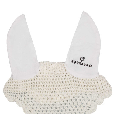 Bonnet anti-mouches en coton avec attache au licol Equestro Bonnet anti-mouches en coton avec attache au licol Equestro