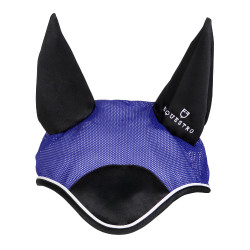 Bonnet anti-mouches en coton antibactérien Equestro Royal / noir Bleu