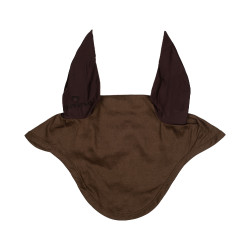 Bonnet anti-mouches collection basique avec oreilles élastiques Equestro Marron
