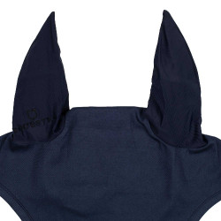 Bonnet anti-mouches collection basique avec oreilles élastiques Equestro Marine Bleu marine