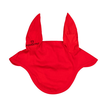 Bonnet anti-mouches collection basique avec oreilles élastiques Equestro Rouge Bonnet anti-mouches collection basique avec oreilles élastiques Equestro Rouge
