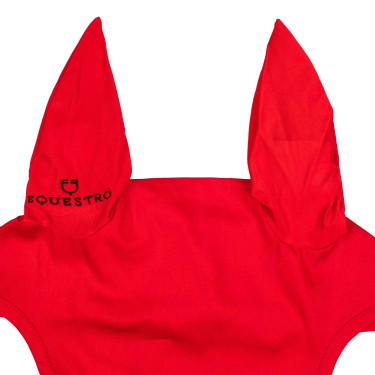 Bonnet anti-mouches collection basique avec oreilles élastiques Equestro Rouge Bonnet anti-mouches collection basique avec oreilles élastiques Equestro Rouge