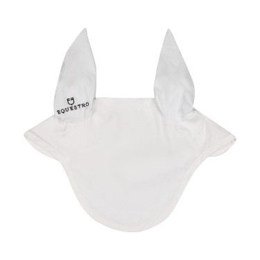 Bonnet anti-mouches collection basique avec oreilles élastiques Equestro Blanc Bonnet anti-mouches collection basique avec oreilles élastiques Equestro Blanc