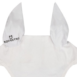 Bonnet anti-mouches collection basique avec oreilles élastiques Equestro Blanc